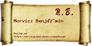 Morvicz Benjámin névjegykártya